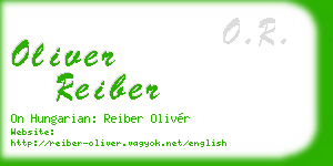 oliver reiber business card